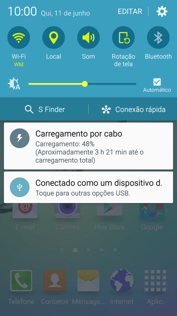 Pressione o ícone de configurações. Pressione o ícone de configurações.