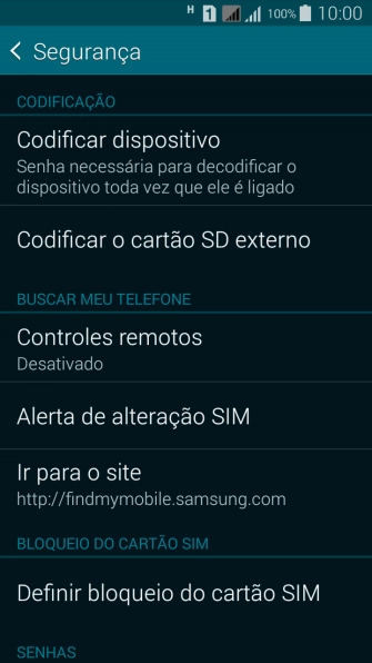 Pressione Definir bloqueio do cartão SIM. Pressione Definir bloqueio do cartão SIM.
