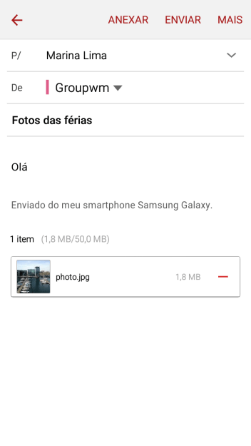 Pressione ENVIAR, quando você terminar de escrever seu e-mail. Pressione ENVIAR, quando você terminar de escrever seu e-mail.
