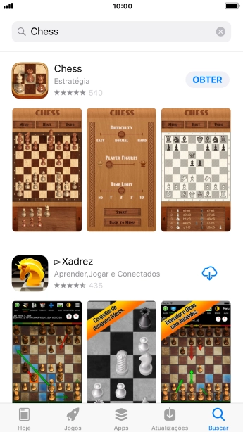 Pressione o app desejado. Pressione o app desejado.