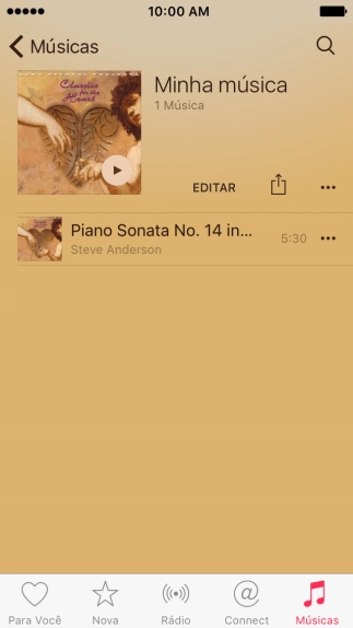Navegue até a categoria ou lista de reprodução desejada, e pressione o arquivo de música. Navegue até a categoria ou lista de reprodução desejada, e pressione o arquivo de música.