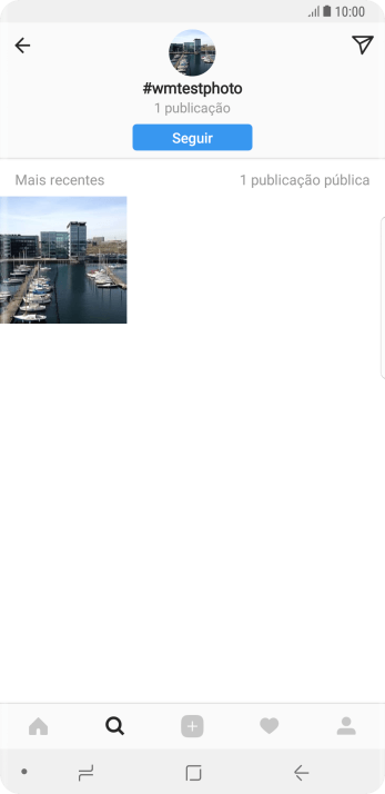 Pressione o post desejado. Pressione o post desejado.
