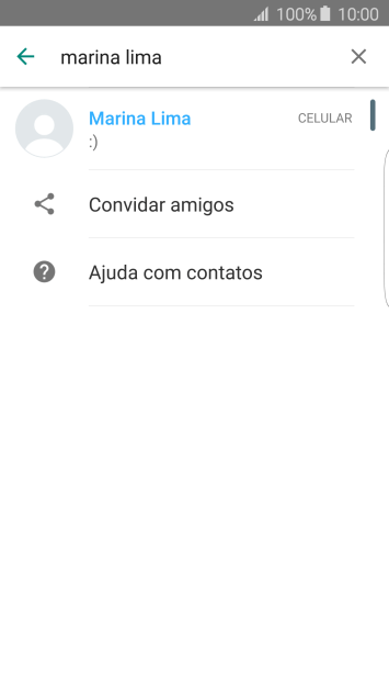 Pressione o contato desejado. Pressione o contato desejado.