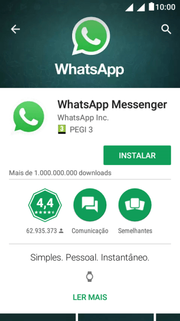 Pressione INSTALAR, e siga as indicações da tela para instalar o app. Pressione INSTALAR, e siga as indicações da tela para instalar o app.