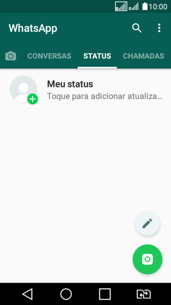 Pressione Meu status. Pressione Meu status.