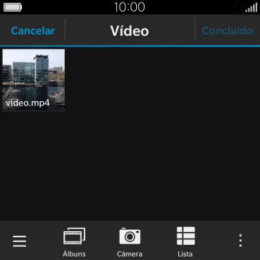 Pressione o vídeo desejado. Pressione o vídeo desejado.