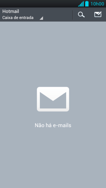 Pressione o nome da conta de e-mail. Pressione o nome da conta de e-mail.
