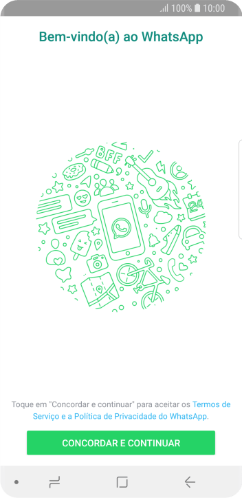 Pressione CONCORDAR E CONTINUAR. Pressione CONCORDAR E CONTINUAR.
