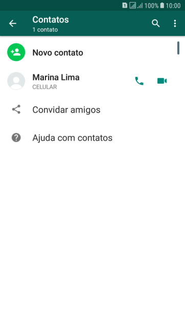 Pressione o ícone de busca, e digite as primeiras letras do nome do contato. Pressione o ícone de busca, e digite as primeiras letras do nome do contato.