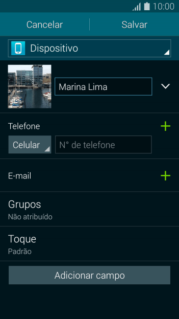 Pressione Nº de telefone, e digite o número de telefone. Pressione Nº de telefone, e digite o número de telefone.