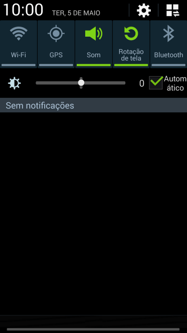 Pressione o ícone de configurações. Pressione o ícone de configurações.
