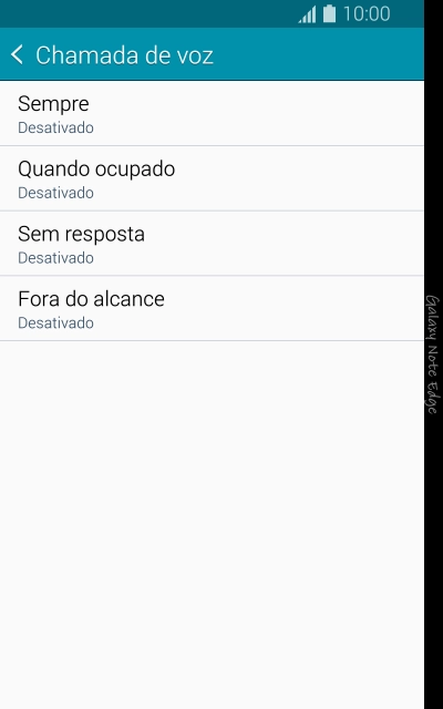 Pressione o tipo de encaminhamento desejado. Pressione o tipo de encaminhamento desejado.