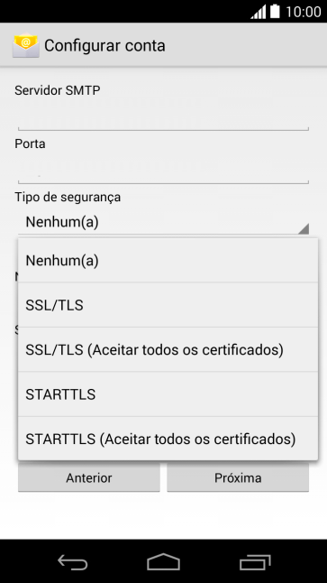 Pressione Nenhum(a) para ativar ou desativar a função. Pressione Nenhum(a) para ativar ou desativar a função.