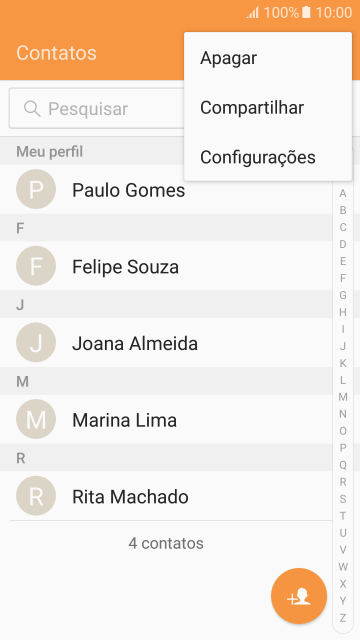 Pressione Configurações. Pressione Configurações.