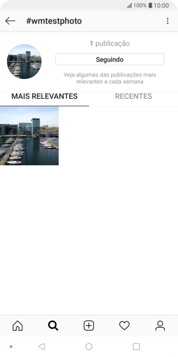 Pressione o ícone de novo post. Pressione o ícone de novo post.