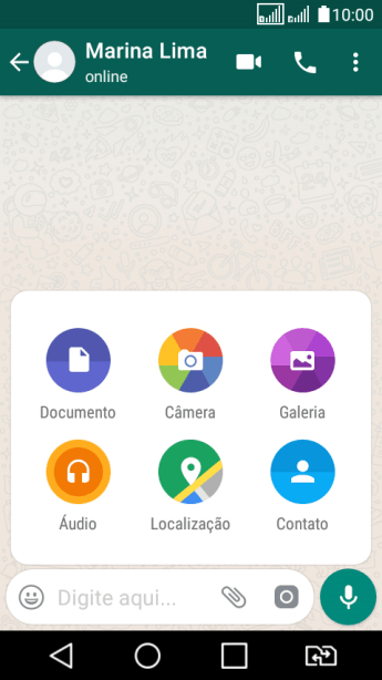 Pressione Galeria, e navegue até a pasta desejada. Pressione Galeria, e navegue até a pasta desejada.