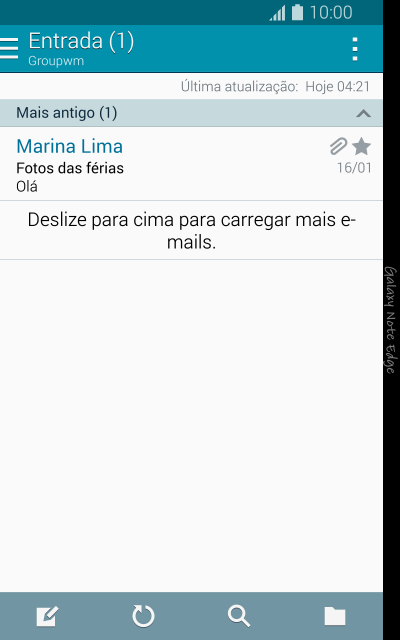 Deslize para a direita a partir do lado esquerdo da tela. Deslize para a direita a partir do lado esquerdo da tela.