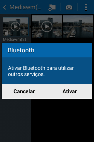 Se o Bluetooth estiver desativado, você deve pressionar Ativar para ativá-lo. Se o Bluetooth estiver desativado, você deve pressionar Ativar para ativá-lo.