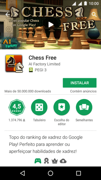 Pressione INSTALAR, e siga as indicações da tela para instalar o app. Pressione INSTALAR, e siga as indicações da tela para instalar o app.