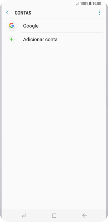 Pressione Adicionar conta. Pressione Adicionar conta.
