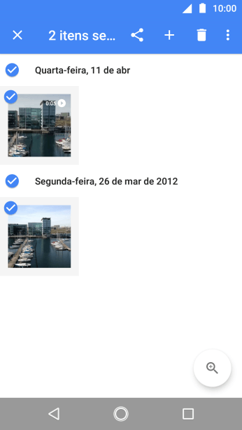 Pressione o ícone de compartilhar. Pressione o ícone de compartilhar.