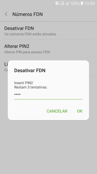 Digite o código PIN2, e pressione OK. Digite o código PIN2, e pressione OK.