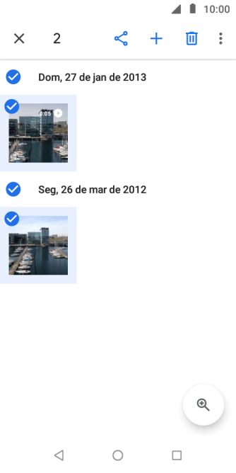 Pressione o ícone de compartilhar. Pressione o ícone de compartilhar.