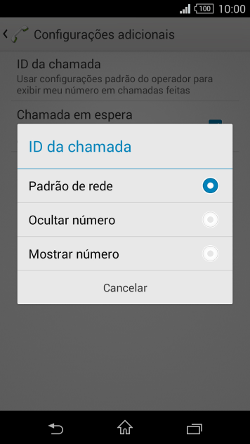 Pressione Mostrar número para ativar a identificação do seu número. Pressione Mostrar número para ativar a identificação do seu número.