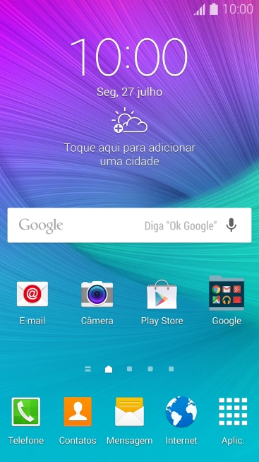 Deslize para baixo a partir do topo da tela. Deslize para baixo a partir do topo da tela.
