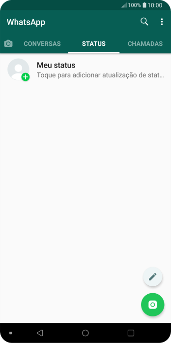 Pressione Meu status. Pressione Meu status.