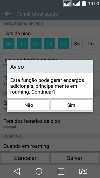 Se você selecionar um intervalo, deve pressionar Sim. Se você selecionar um intervalo, deve pressionar Sim.