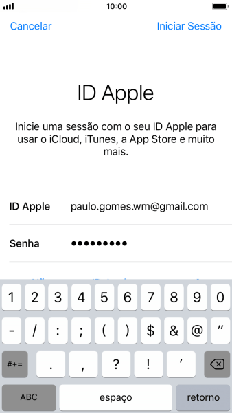 Pressione Iniciar Sessão. Pressione Iniciar Sessão.