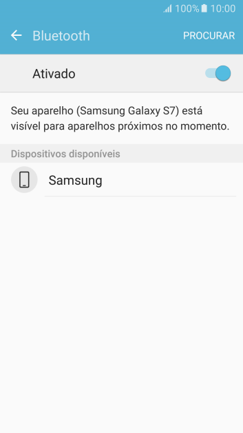 Pressione o dispositivo Bluetooth desejado, e siga as instruções da tela para conectar o dispositivo ao seu celular. Pressione o dispositivo Bluetooth desejado, e siga as instruções da tela para conectar o dispositivo ao seu celular.