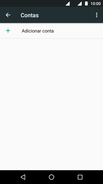 Pressione Adicionar conta. Pressione Adicionar conta.