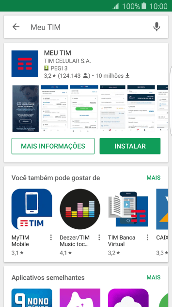 Pressione MEU TIM. Pressione MEU TIM.