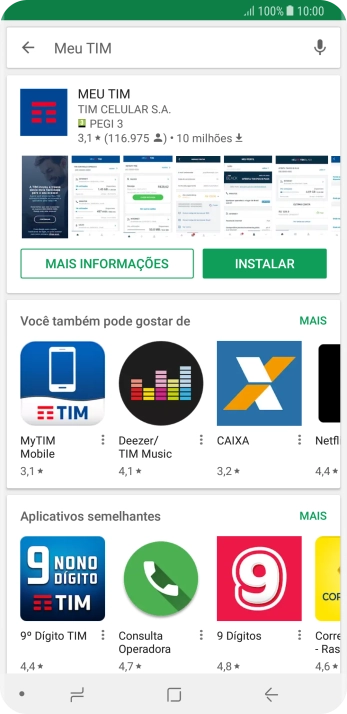 Pressione MEU TIM. Pressione MEU TIM.