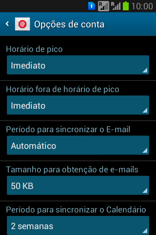 Se a tela mostrar essa imagem, sua conta foi reconhecida e configurada automaticamente. Siga as instruções da tela para inserir mais informações e finalizar a configuração. Se a tela mostrar essa imagem, sua conta foi reconhecida e configurada automaticamente. Siga as instruções da tela para inserir mais informações e finalizar a configuração.