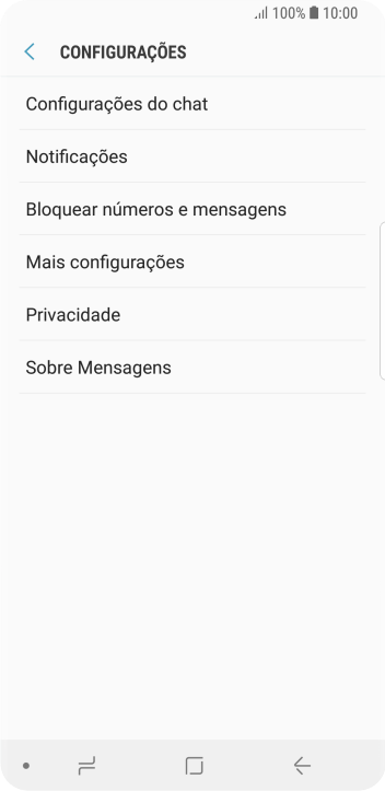 Pressione Mais configurações. Pressione Mais configurações.