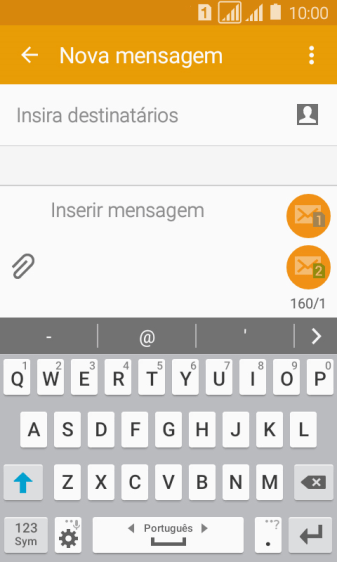 Abra uma nota, mensagem ou e-mail, para que o teclado fique visível na tela, e o celular pronto para a digitação. Abra uma nota, mensagem ou e-mail, para que o teclado fique visível na tela, e o celular pronto para a digitação.
