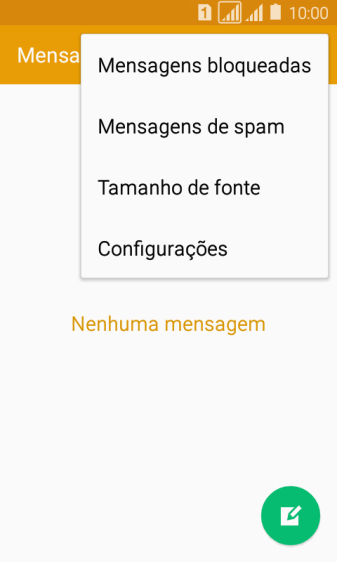 Pressione Configurações. Pressione Configurações.