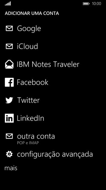 Pressione configuração avançada. Pressione configuração avançada.