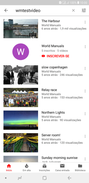 Pressione o vídeo desejado. Pressione o vídeo desejado.