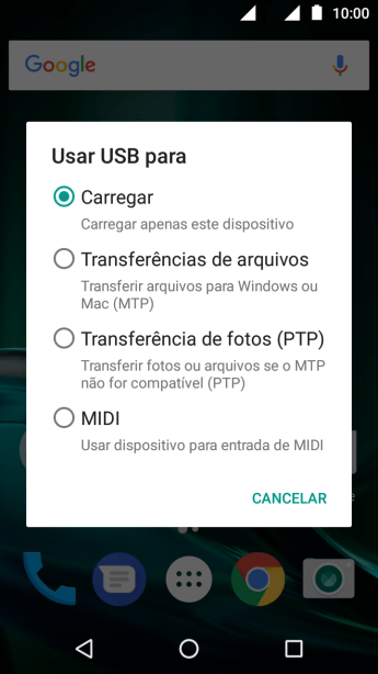 Pressione Transferências de arquivos. Pressione Transferências de arquivos.