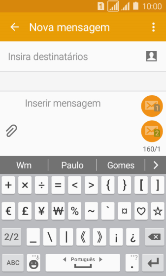 Pressione ABC para retornar à digitação. Pressione ABC para retornar à digitação.