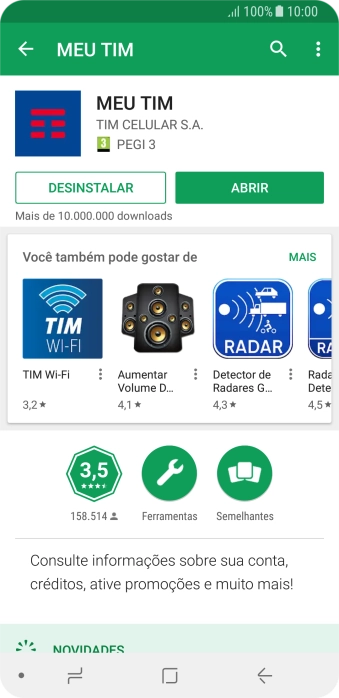 Pressione a tecla de início para finalizar e voltar à tela inicial. Pressione a tecla de início para finalizar e voltar à tela inicial.