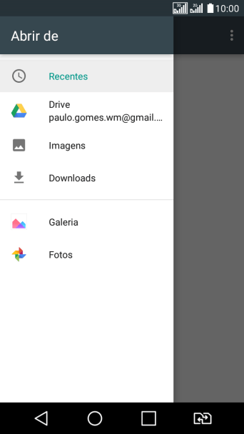 Pressione Imagens, e navegue até a pasta desejada. Pressione Imagens, e navegue até a pasta desejada.