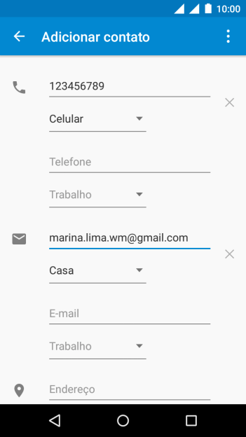 Pressione a lista suspensa abaixo do endereço de e-mail. Pressione a lista suspensa abaixo do endereço de e-mail.