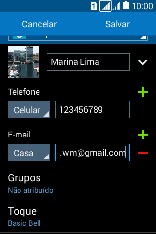 Pressione Salvar. Pressione Salvar.