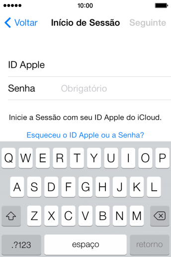 Pressione Senha, e digite a senha do seu ID Apple. Pressione Senha, e digite a senha do seu ID Apple.