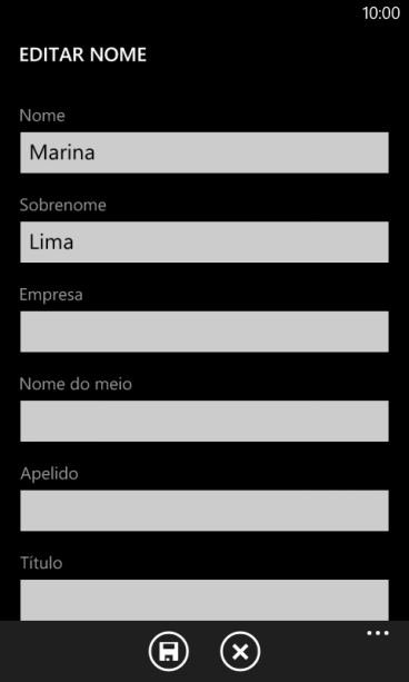 Pressione o ícone de salvar. Pressione o ícone de salvar.